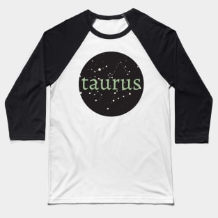 Taurus Zodiac Sign Star Circle Baseball T-Shirt